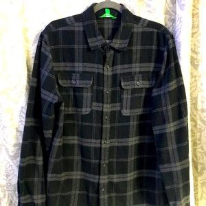 Mens Wool Plaid Button Down